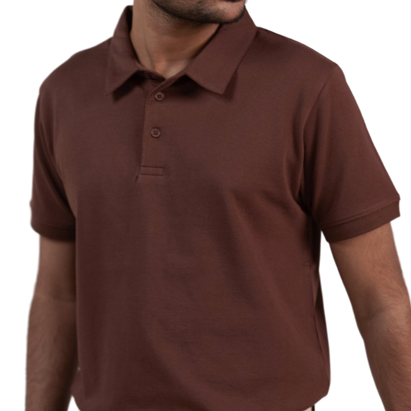 100% Cotton Polo - Dark Brown