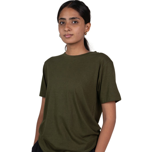 Bamboo Crew For Her - Olive Green