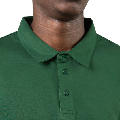 100% Cotton Polo - Forest Green