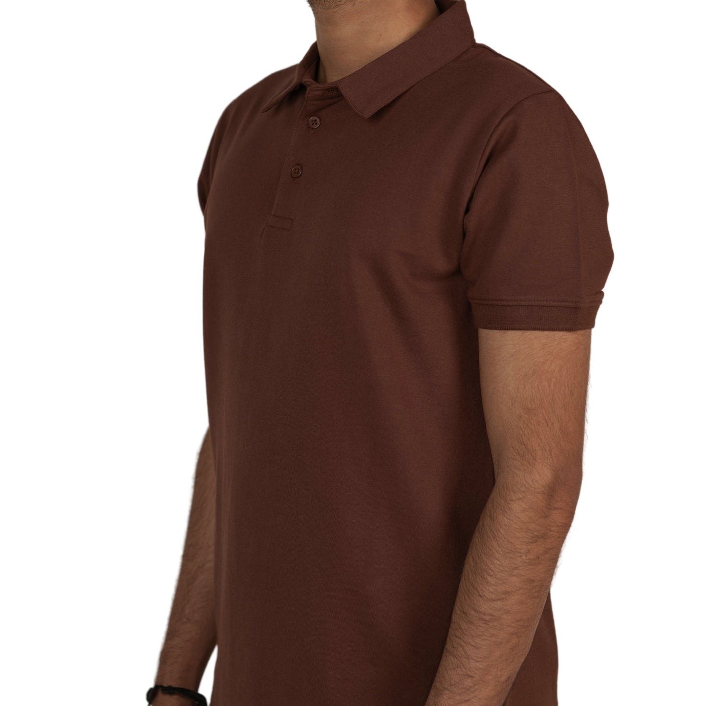 100% Cotton Polo - Dark Brown