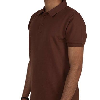 100% Cotton Polo - Dark Brown