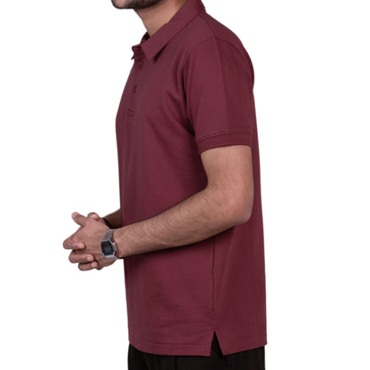 100% Cotton Polo - Burgundy